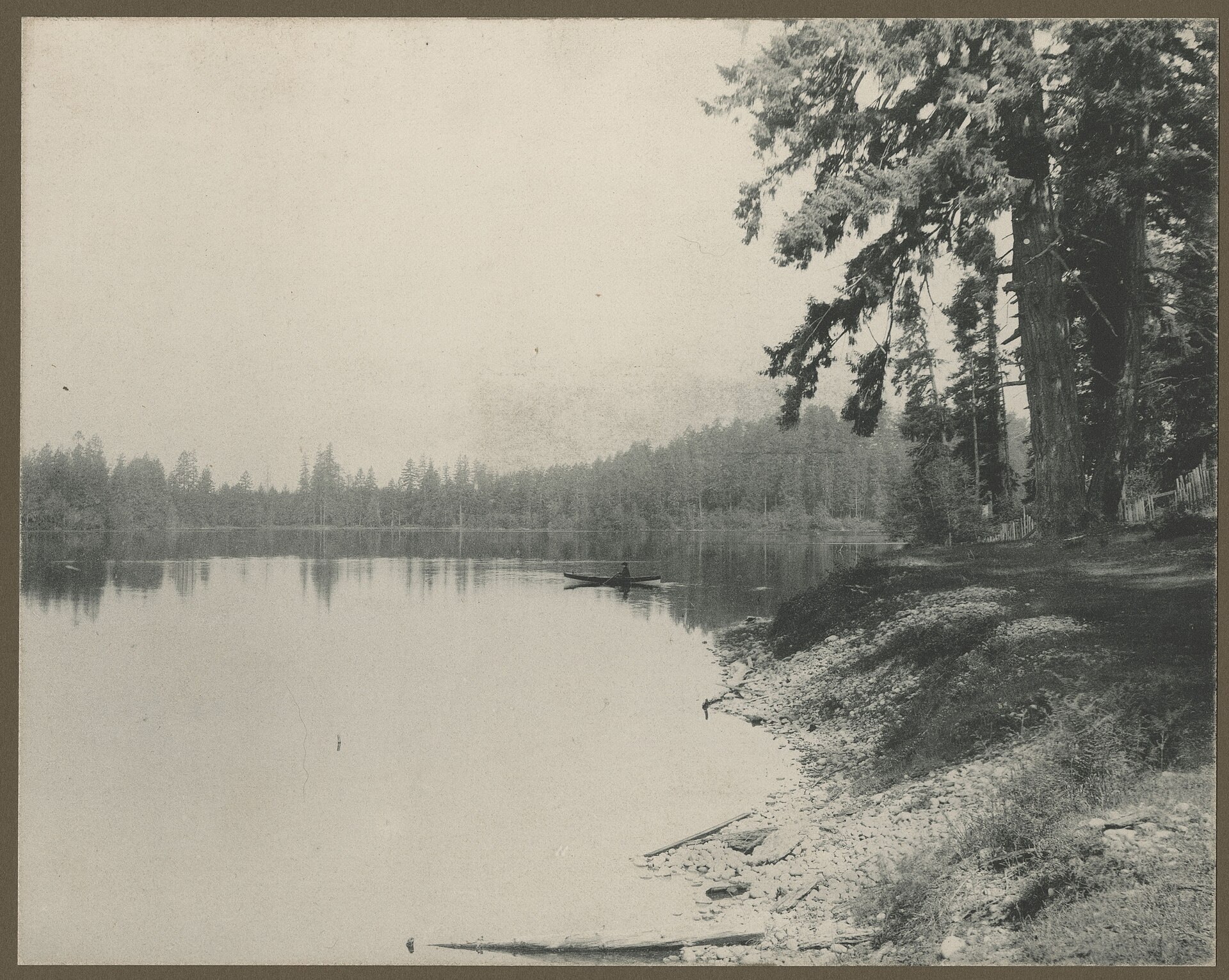 Historic view of Spanaway Lake in Spanaway, Washington